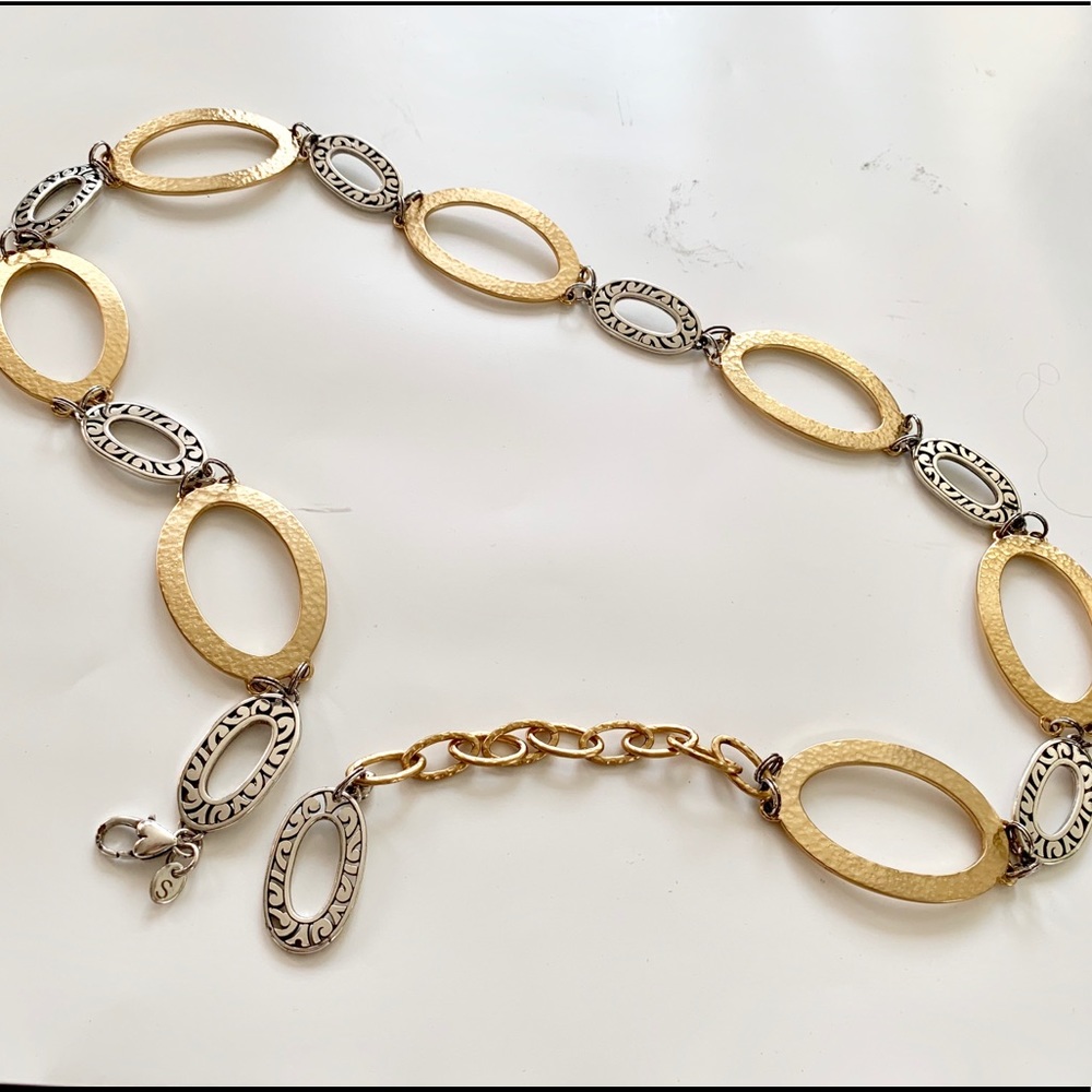 Brighton Gold and Silver Oval Link Belt
